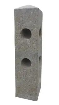  Product image 1 of the product “Pale for fence, 2 holes, in the sizes from 80 to 100cm, basanite ”